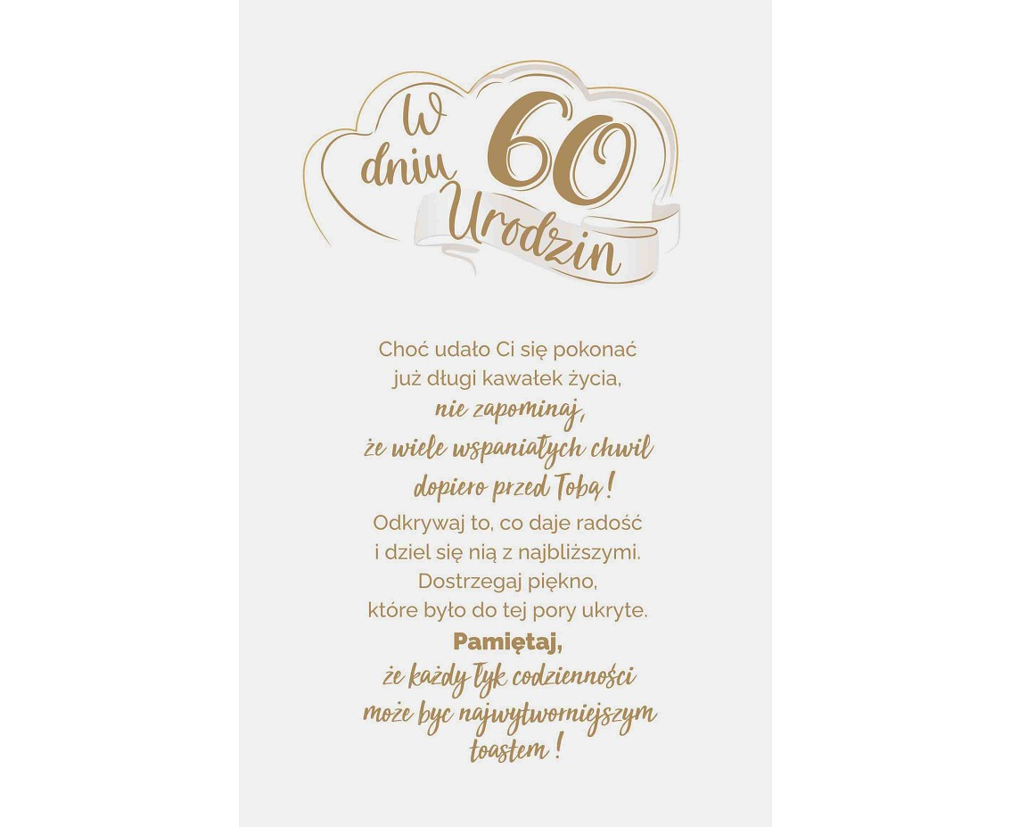 Birthday Card 60th Birthday, Wine glasses, 13x20,5 cm